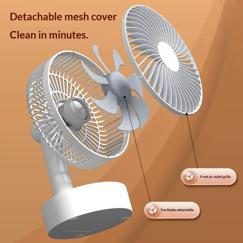 Swivel Desk Fan — Quiet Electric Fan for Office & Bedroom