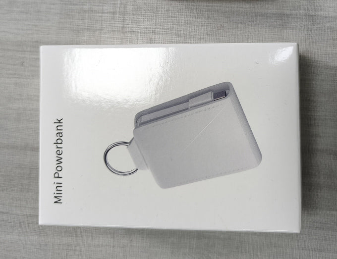 Mini Emergency Power Bank — Built-In Dual Charging Cables