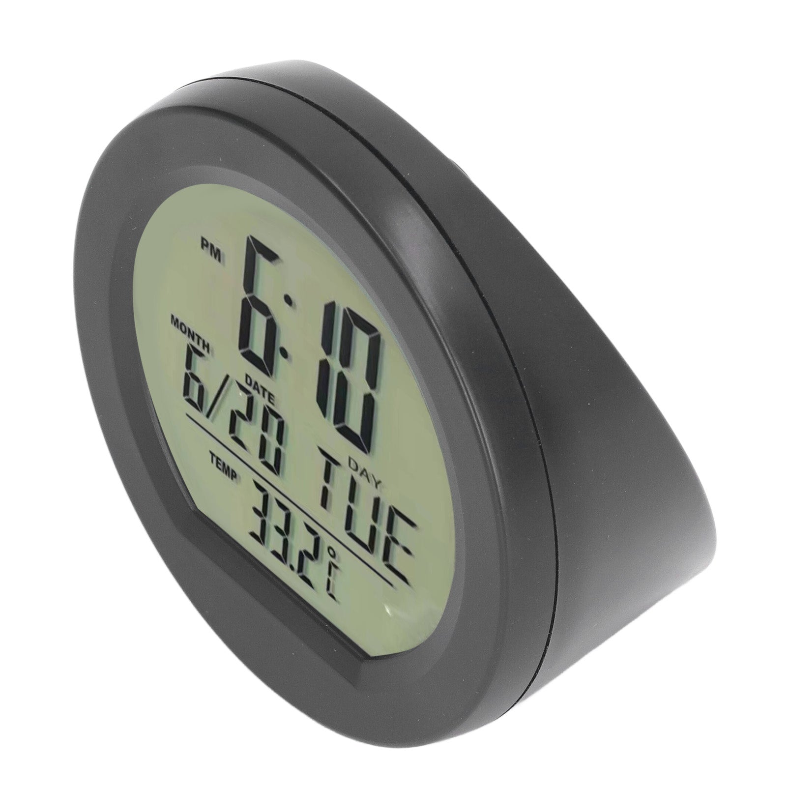 Solar Car Clock & Thermometer — Dashboard Digital Display