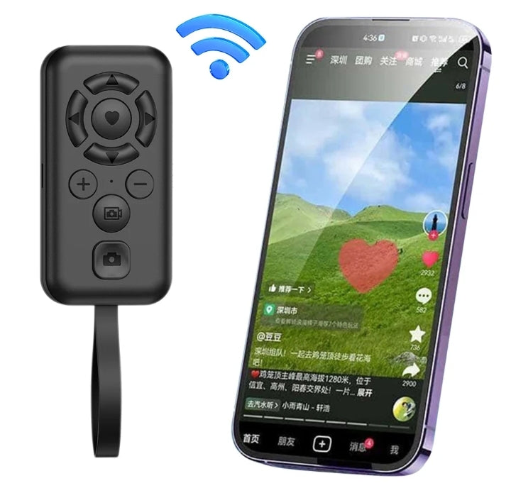 Mini Portable Phone Remote Shutter Wireless Content Navigation Controller