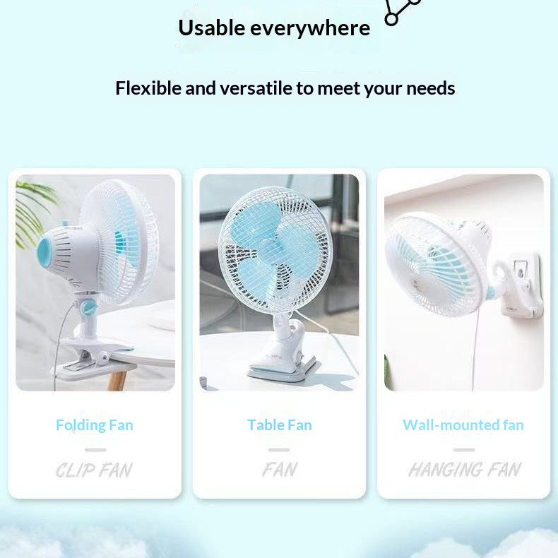Clamp-On Bedside Fan — Oscillating Fan for Beds & Desks