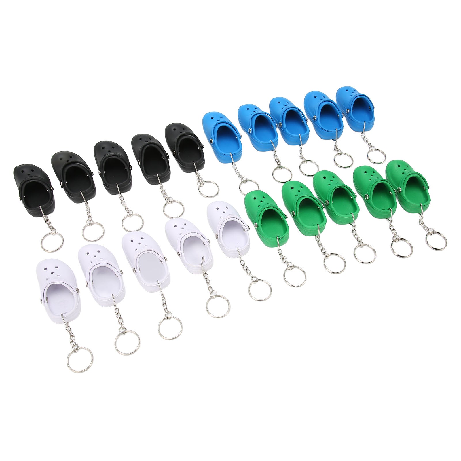 Mini Sandal Keyrings — 20-Pack Silicone Charms