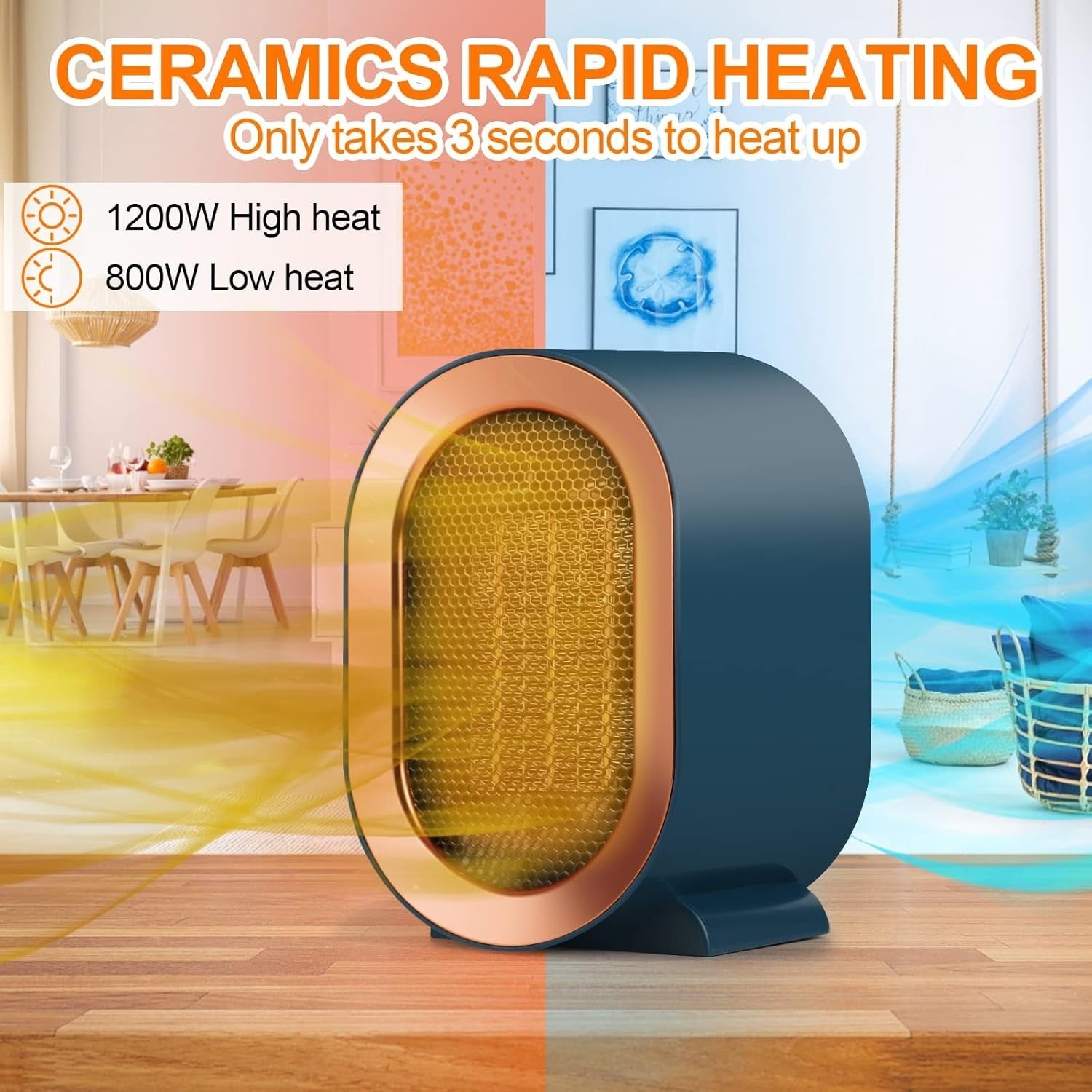 Ceramic heater in use