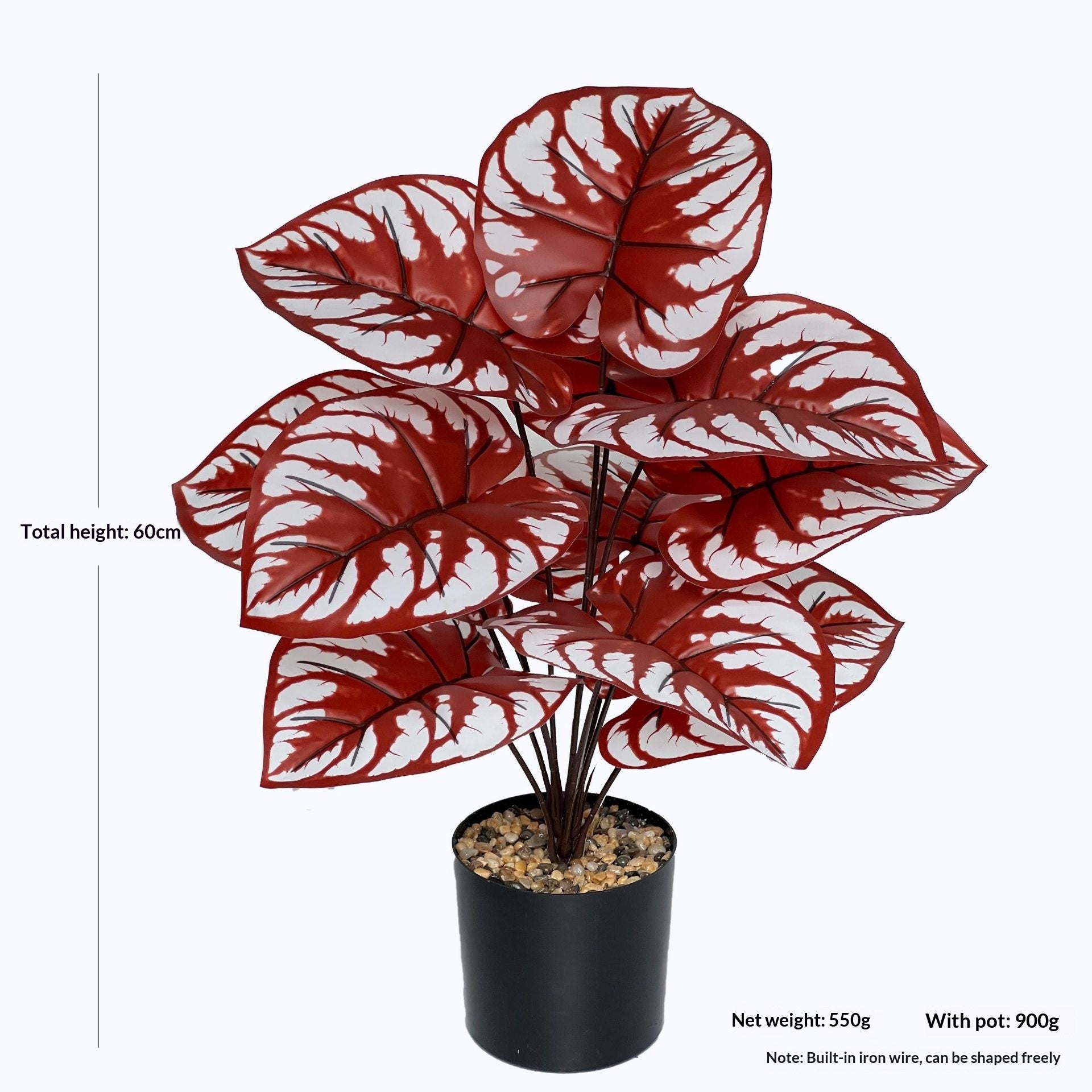Artificial Taro Leaves — Faux Greenery Stems for Vases