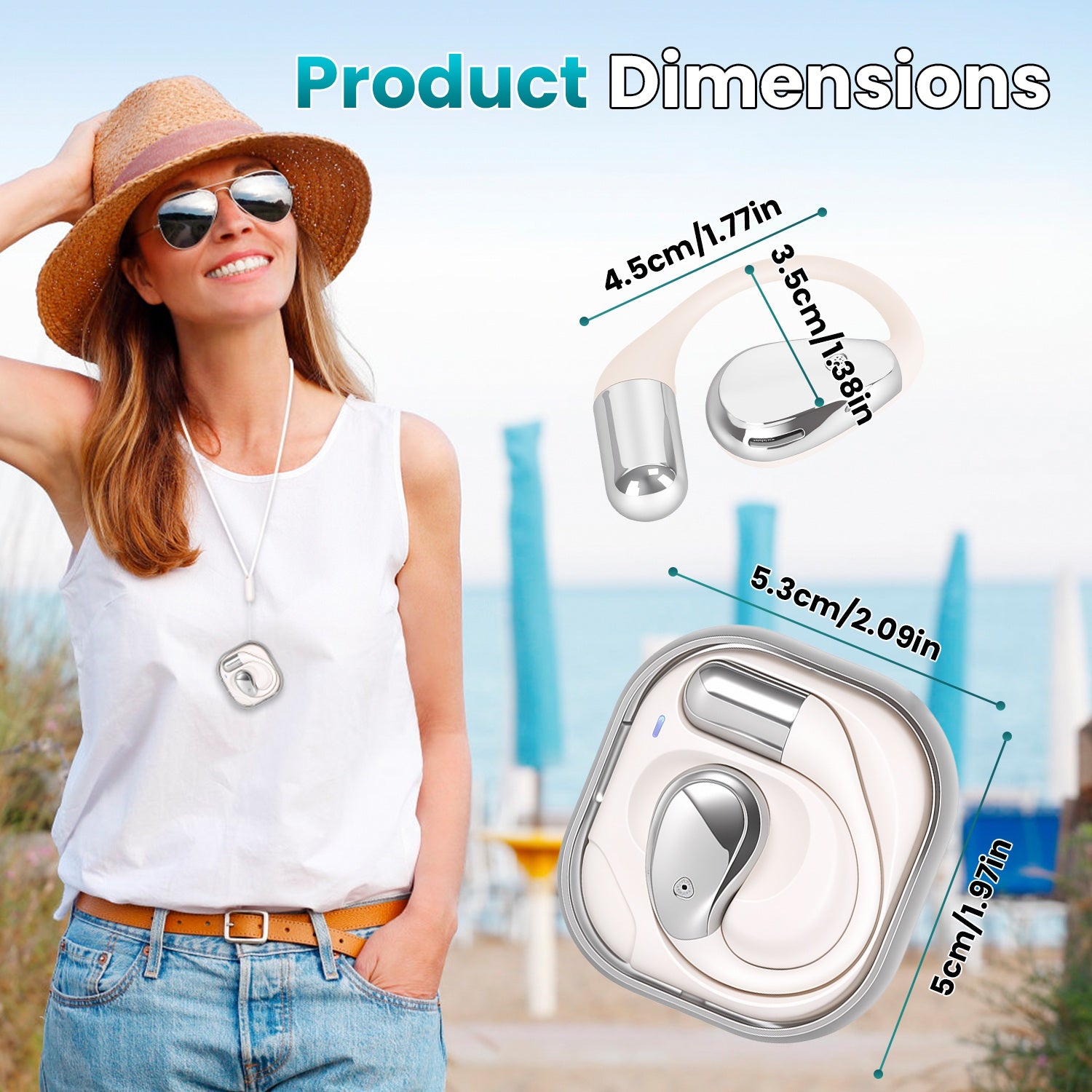 AI Translation Earbuds Pro — 165 Languages, Rotating Charging Case