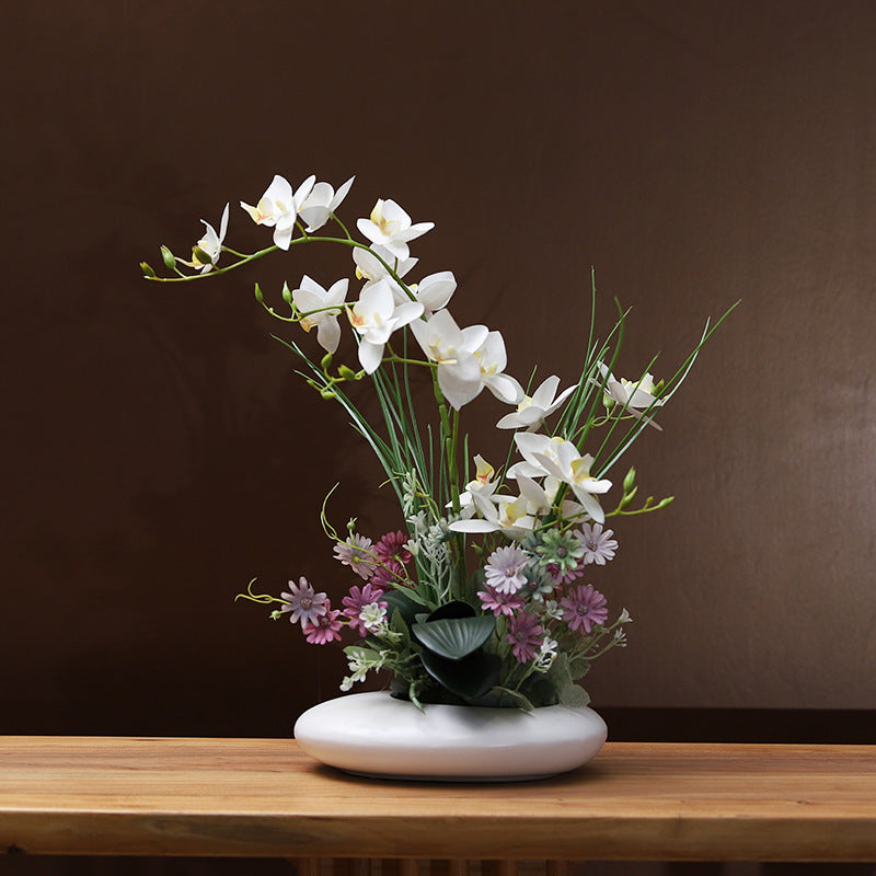 Artificial Orchid Arrangement — Silk Flowers for Living Rooms