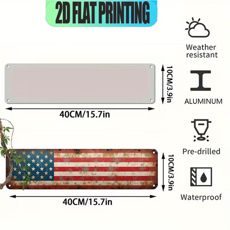 Retro Metal Wall Sign — Vintage Tin Plate Wall Art