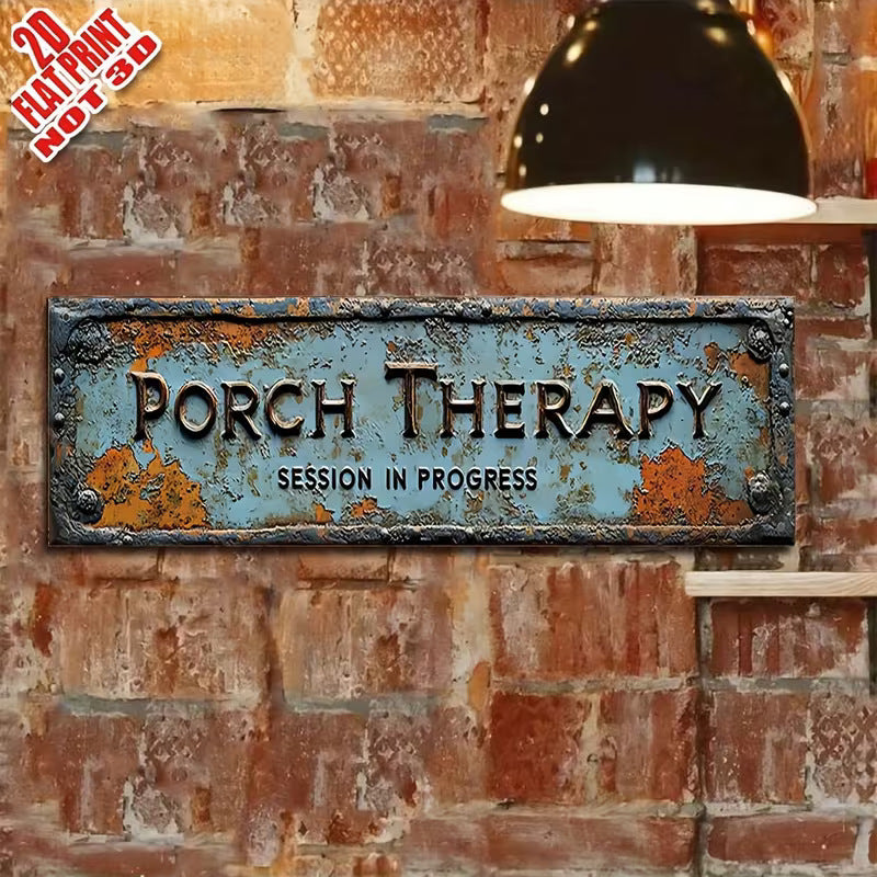 Retro Metal Wall Sign — Vintage Tin Plate Wall Art