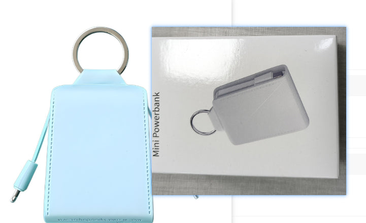 Mini Emergency Power Bank — Built-In Dual Charging Cables