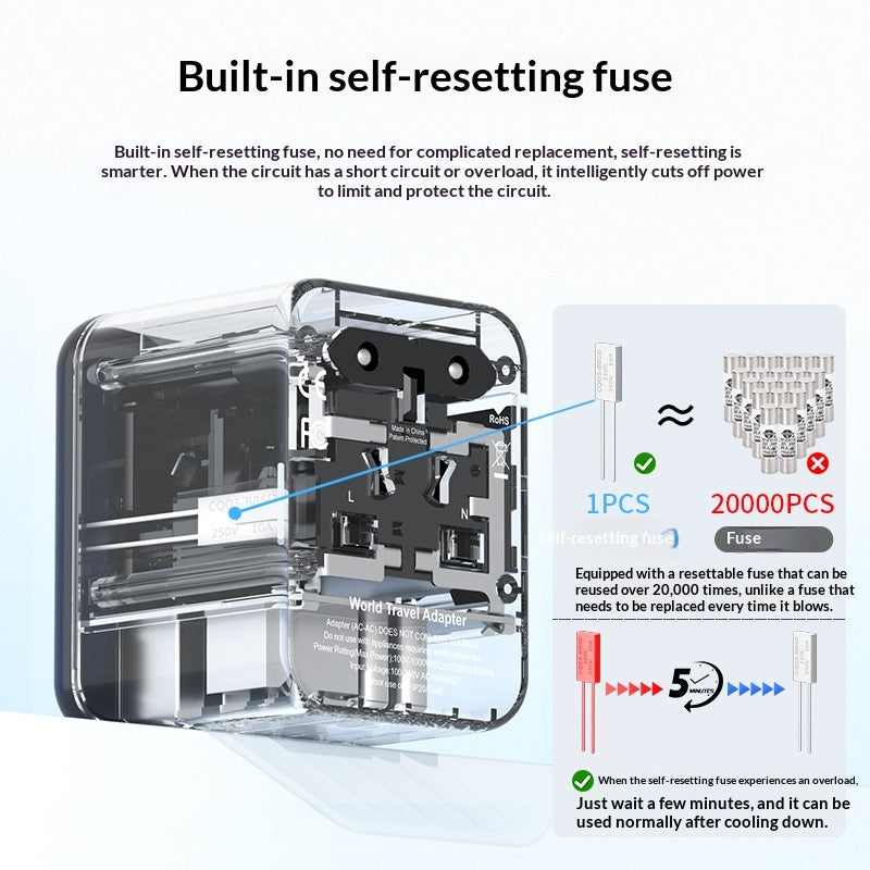 Multifunctional Wireless Travel Plug Adapter