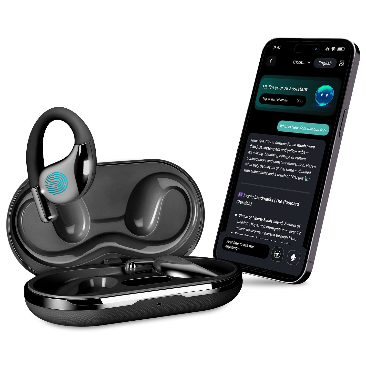 AI Translation Earbuds — Real-Time Translator in 165 Languages