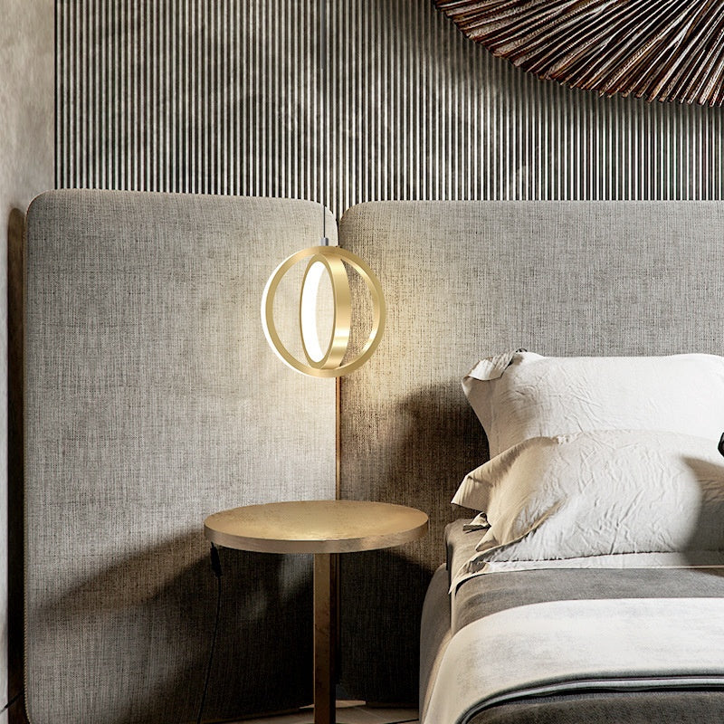 Ring Pendant Light — Minimalist LED Bedside Ceiling Lamp