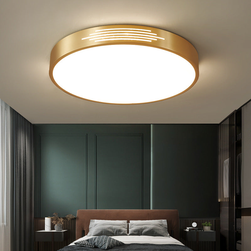 Copper LED Ceiling Light — Simple Flush-Mount Fitting